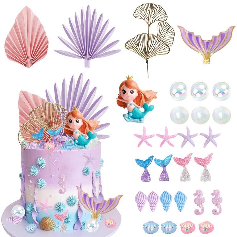 MERMAID CAKE TOPPER SET