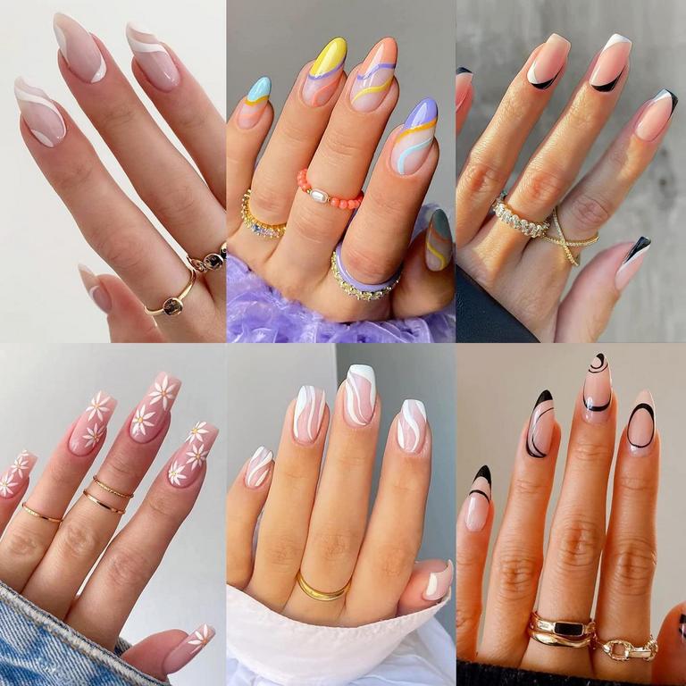 MEDIUM FAKE DESIGNED NAIL SET