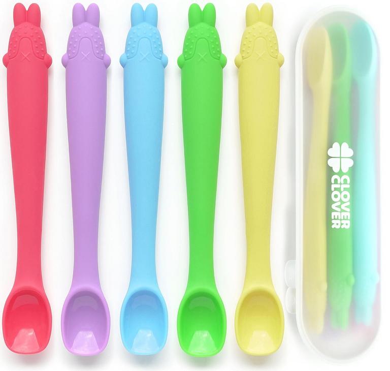 SILICONE BABY FEEDING SPOONS