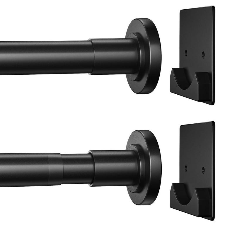 BLACK SHOWER CURTAIN ROD 32-50IN