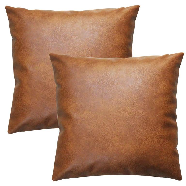FAUX LEATHER PILLOW COVERS