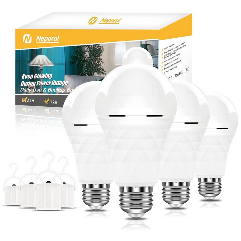 NEPORAL RECHARGEABLE LED BULBS 4PK