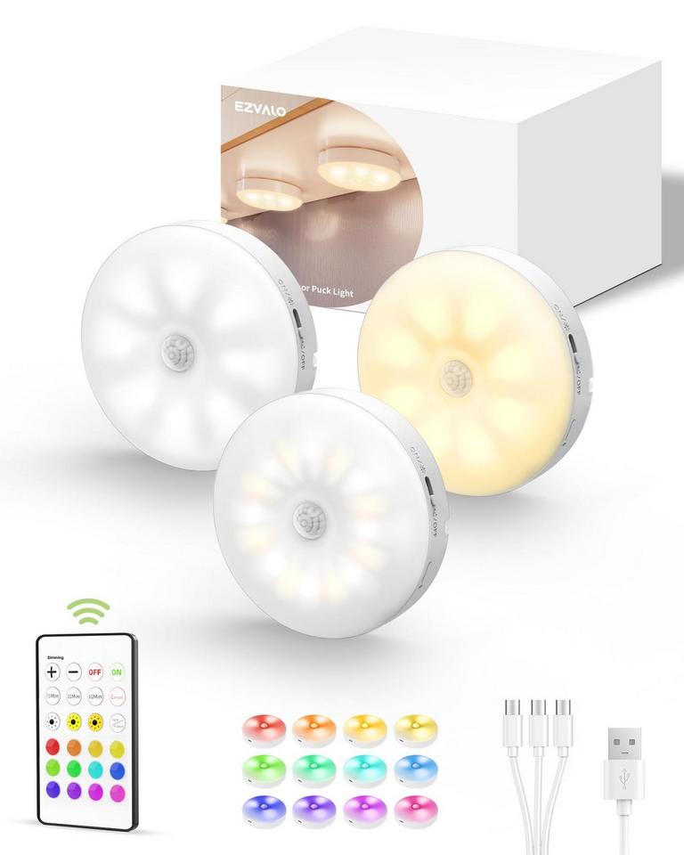 EZVALO PUCK LIGHTS 3 PACK