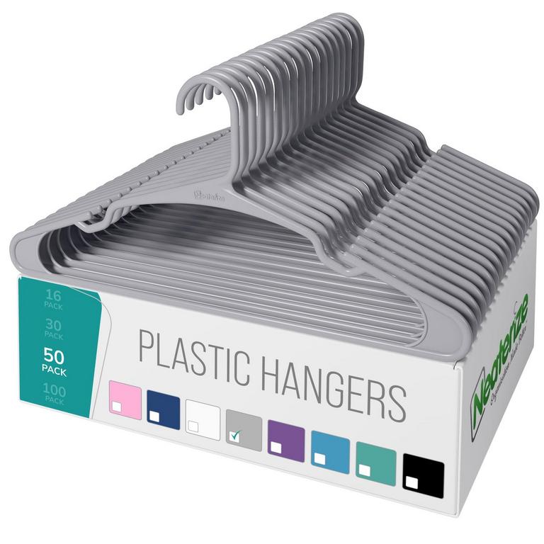 50 NEATERIZE PLASTIC HANGERS