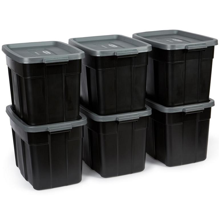 RUBBERMAID 18GAL TOTES 6PK