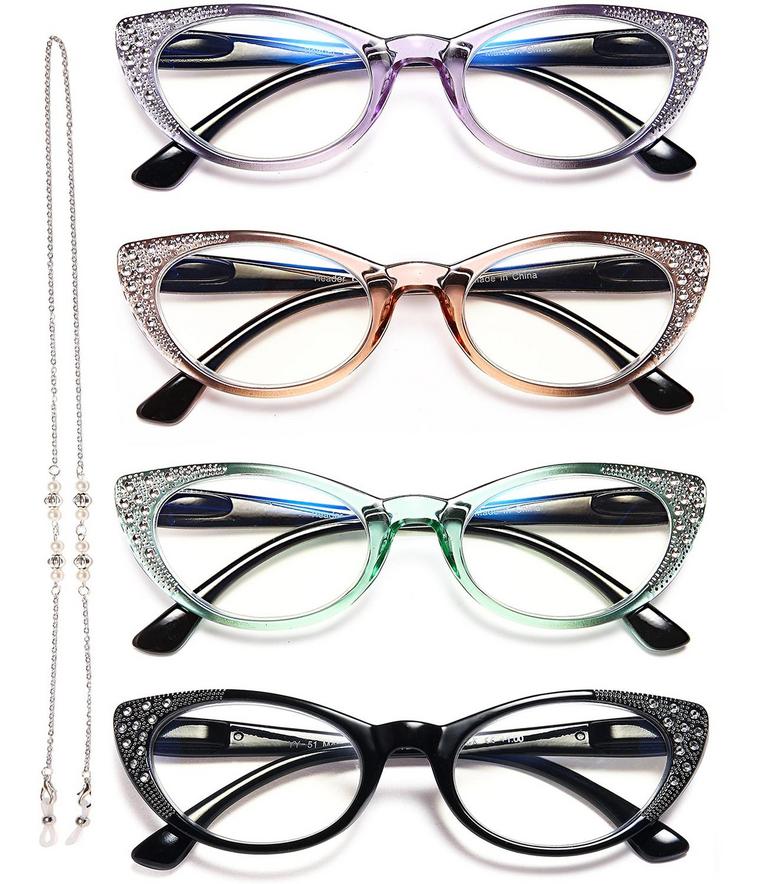 EYEURL CAT EYE GLASSES 1.5X 4PK