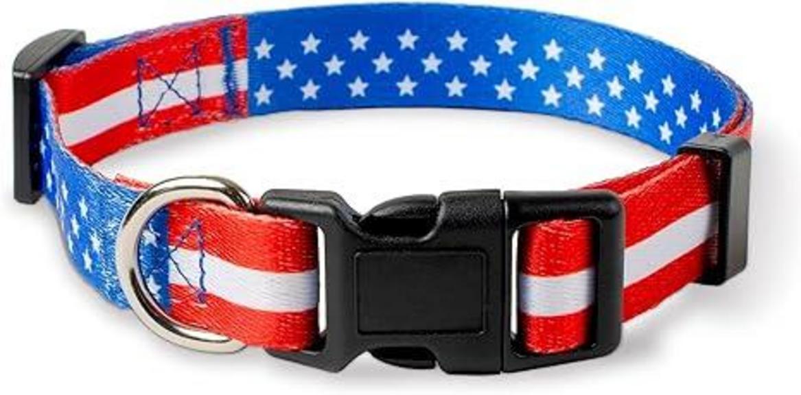 NATIVE PUP FLAG DOG COLLAR