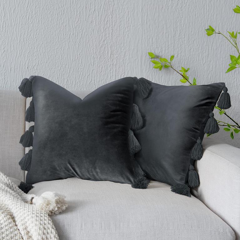 DRIFTAWAY VELVET PILLOW COVERS 2PK 18"X18"