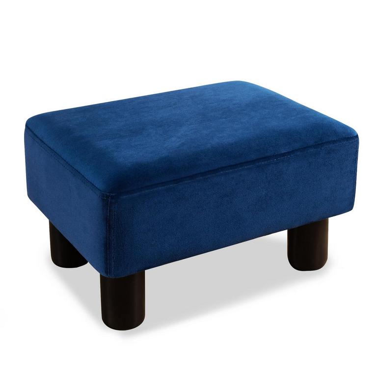 NAVY FABRIC FOOT STOOL