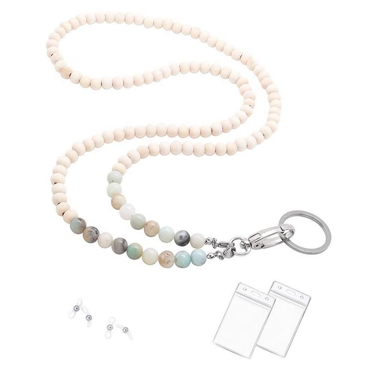 C&L WOODEN BEAD LANYARD