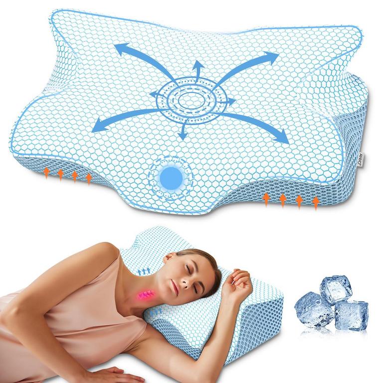 BLUE FIRM QUEEN PILLOW