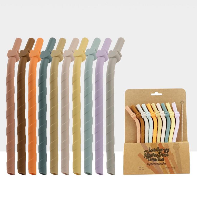 ECOFRIENDLY SILICONE STRAWS 10PK