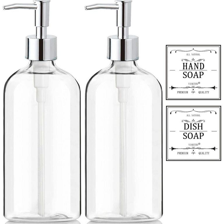 X LENT CLEAR SOAP DISPENSERS 2PK