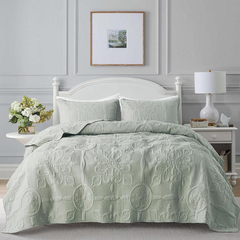 DAMASK KING QUILT SET