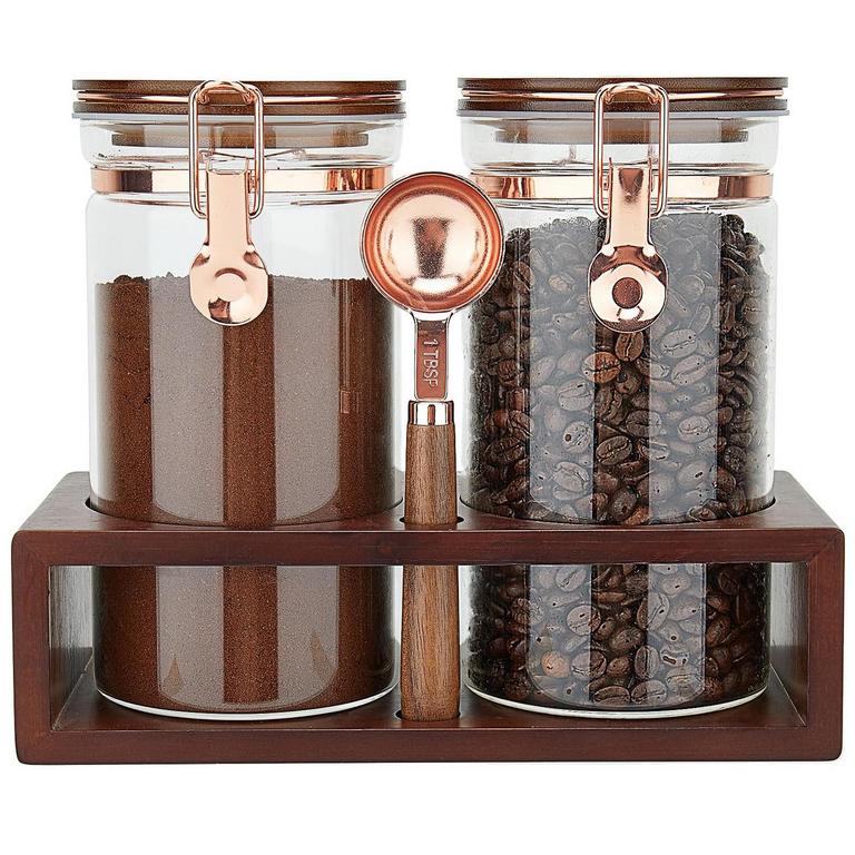 GLASS COFFEE JARS SET