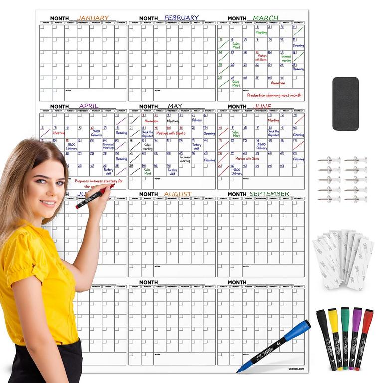 2024 3X4FT DRY ERASE CALENDAR