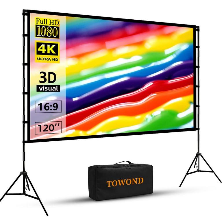 TOWOND PROJECTOR SCREEN & STAND 120"