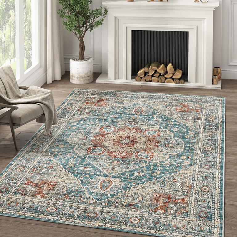 JINCHAN VINTAGE AREA RUG 4X6FT