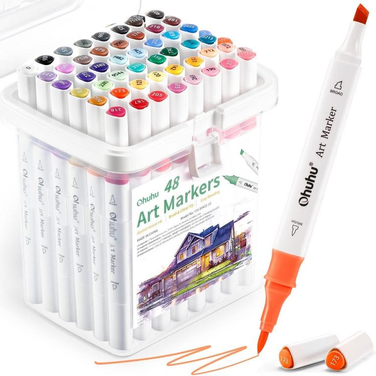 OHUHU 48-COLOR ART MARKERS