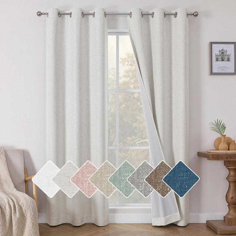 2PK SIMPLEBRAND LINEN CURTAINS 38X84IN