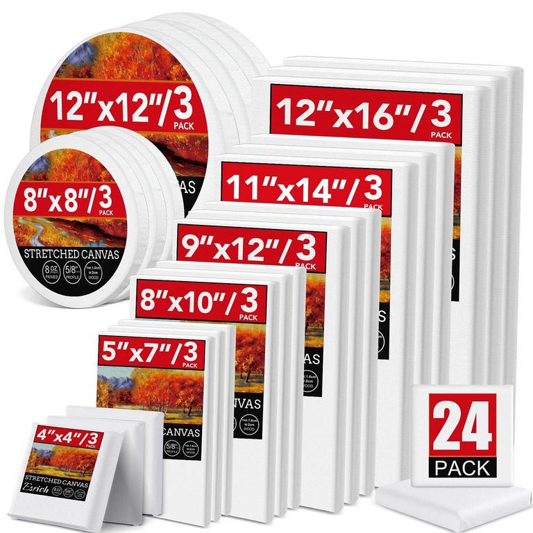 24 PACK PAINTING CANVASES