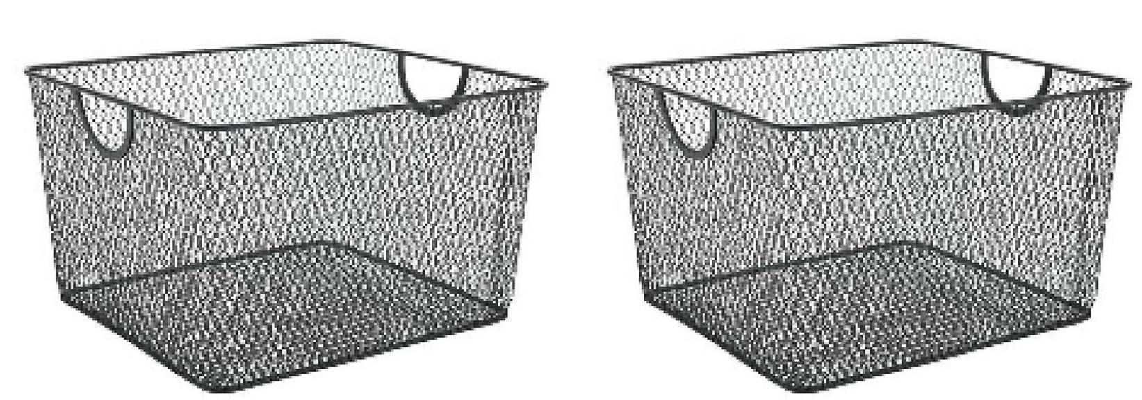 YBM HOME WIRE MESH BASKETS 2PK
