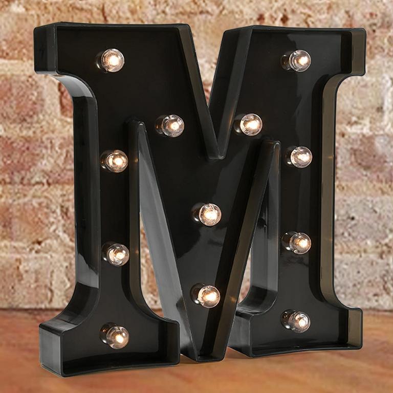 LED LETTER M DECOR