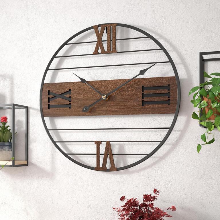 WALNUT 20IN DIAL WALL CLOCK