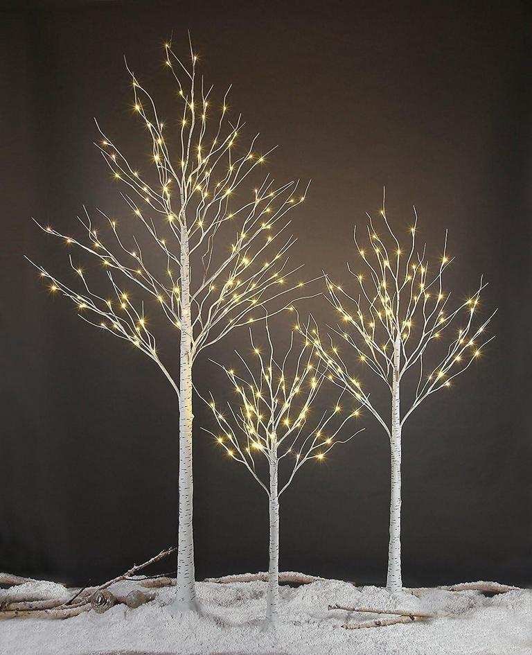 LIGHTSHARE 3PC LED BIRCH TREES