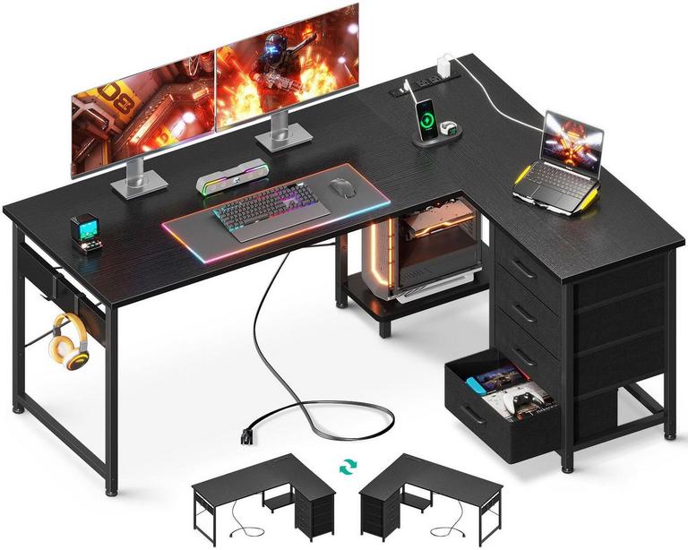 AODK L SHAPED GAMING DESK