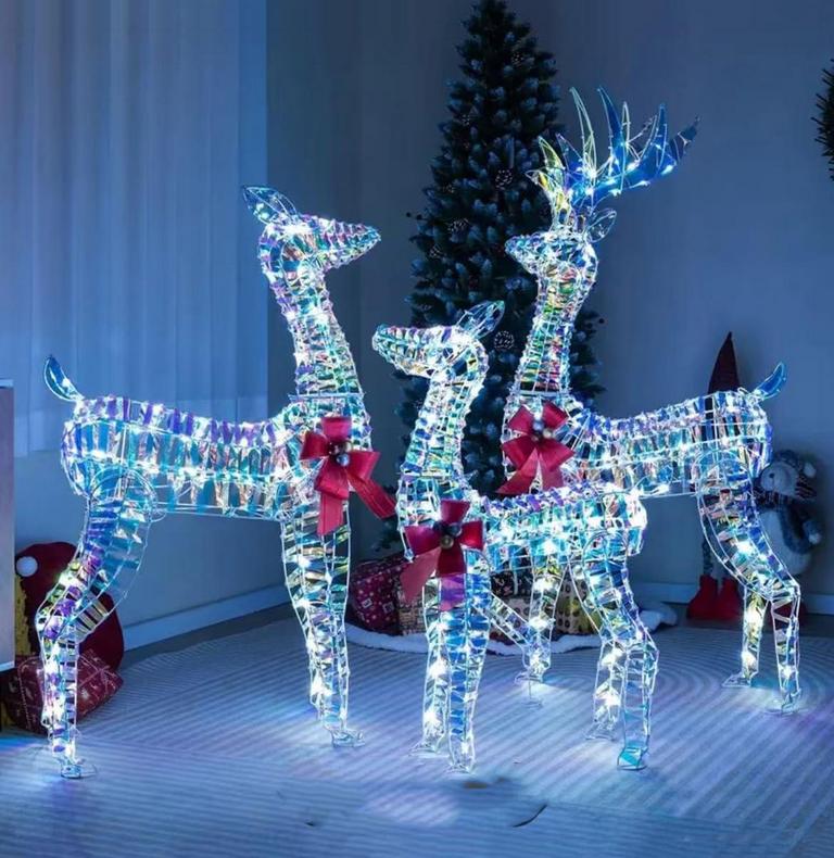 GENERIC LIGHTED REINDEER 3PC