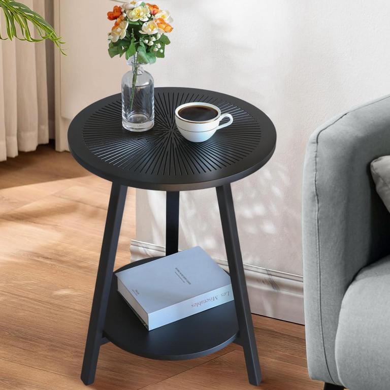 COVLON 2-TIER TABLE BLACK