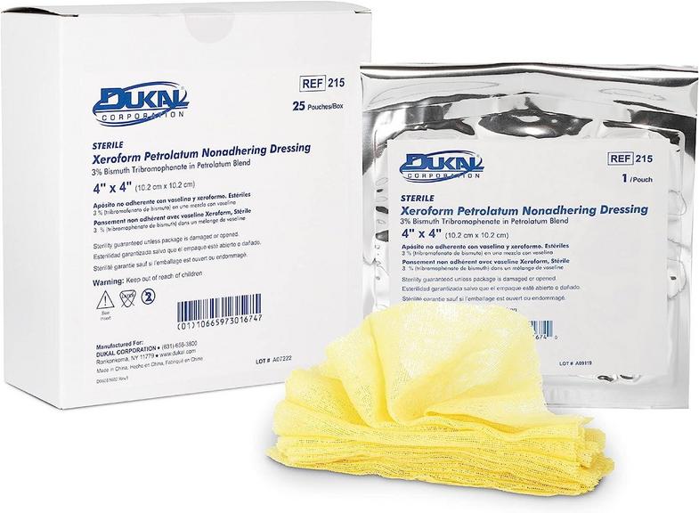DUKAL PETROLATUM DRESSINGS 25PK