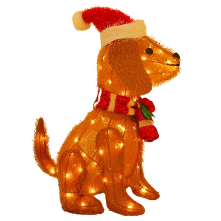 HENPK LIGHTED DOG 3D DECOR