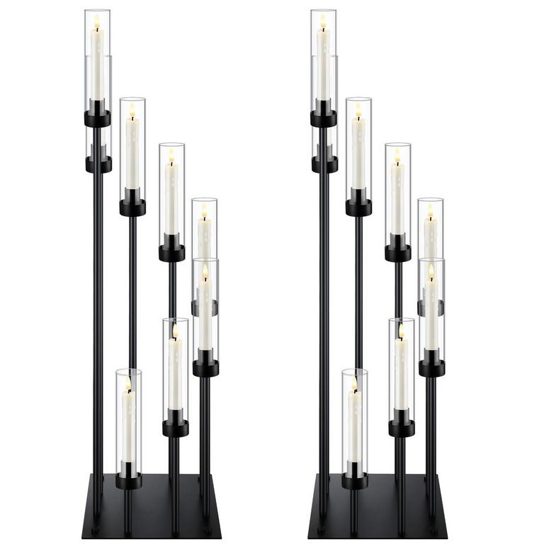 LAYHIT 2PK BLACK 42IN CANDLEHOLDERS