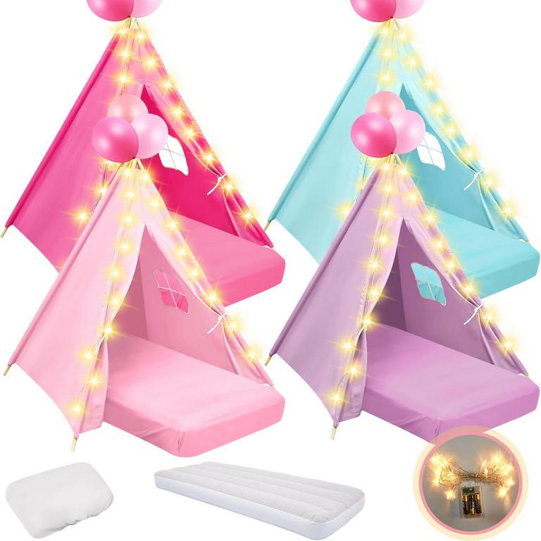 LEMOSAE KIDS TEEPEE TENTS 4PK