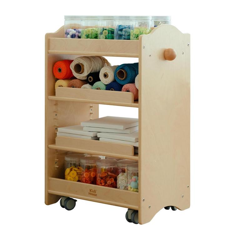 KIDI HOUSE ROLLING STORAGE CART