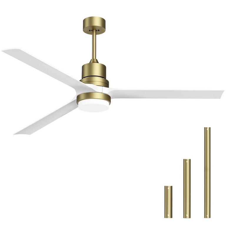 GHICC 60IN WHITE CEILING FAN W/ LIGHT