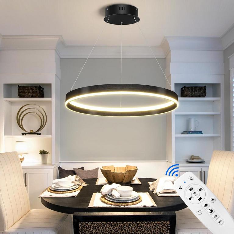 OKELI 60W BLACK CHANDELIER 23.6"D