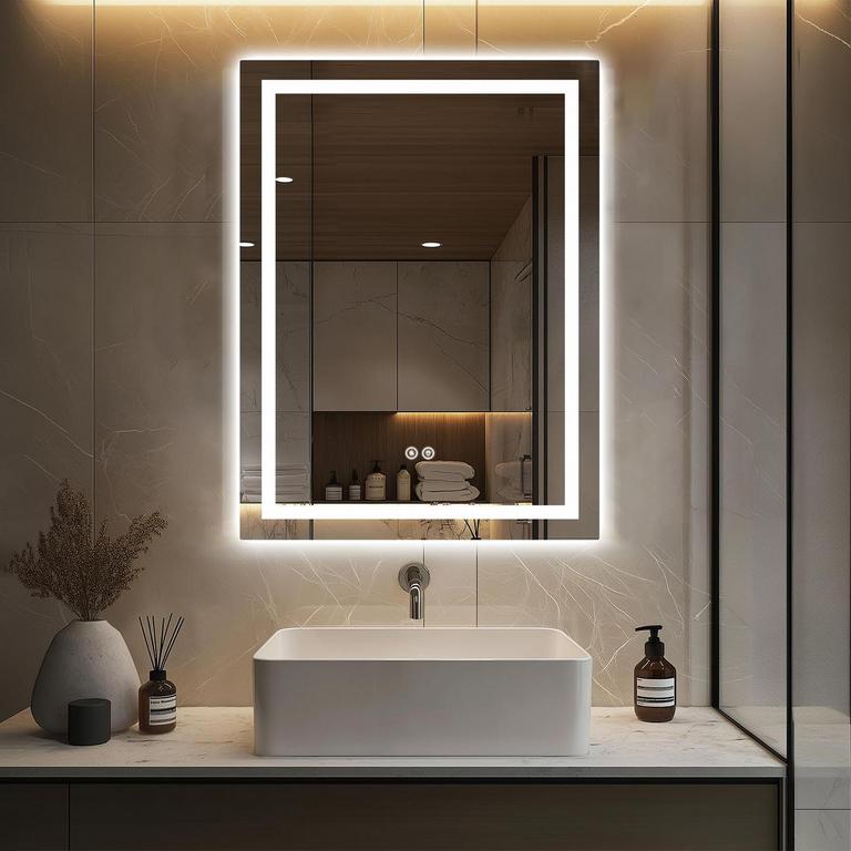 MIRRANDGLASS 24IN X 32IN LED BATH MIRROR