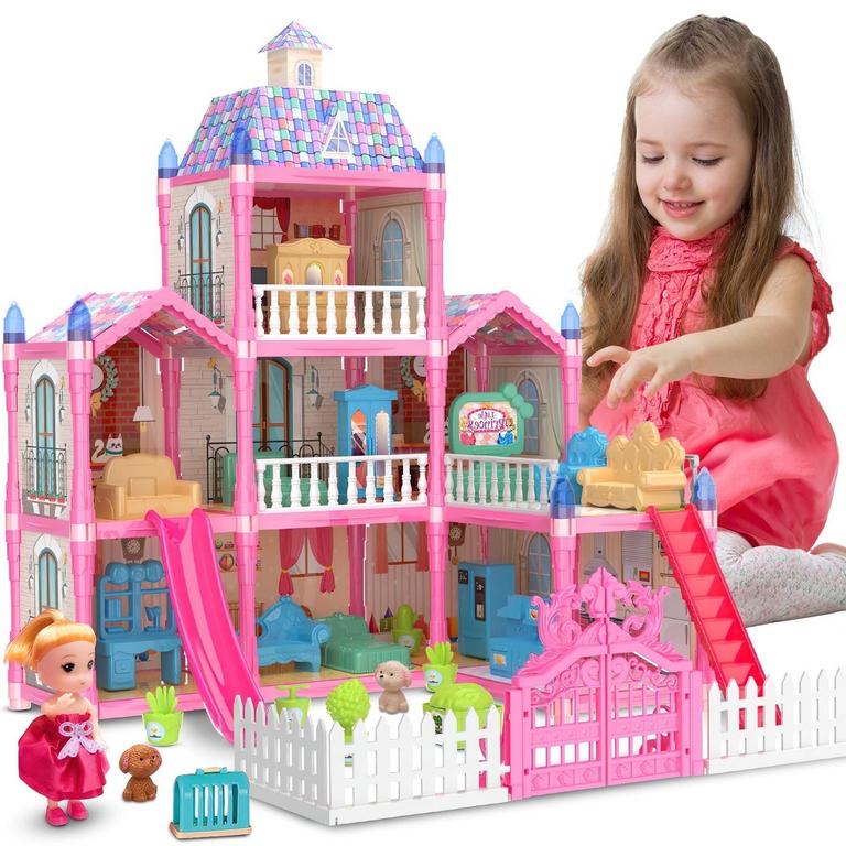 HOTBEE DOLLHOUSE WITH SLIDE