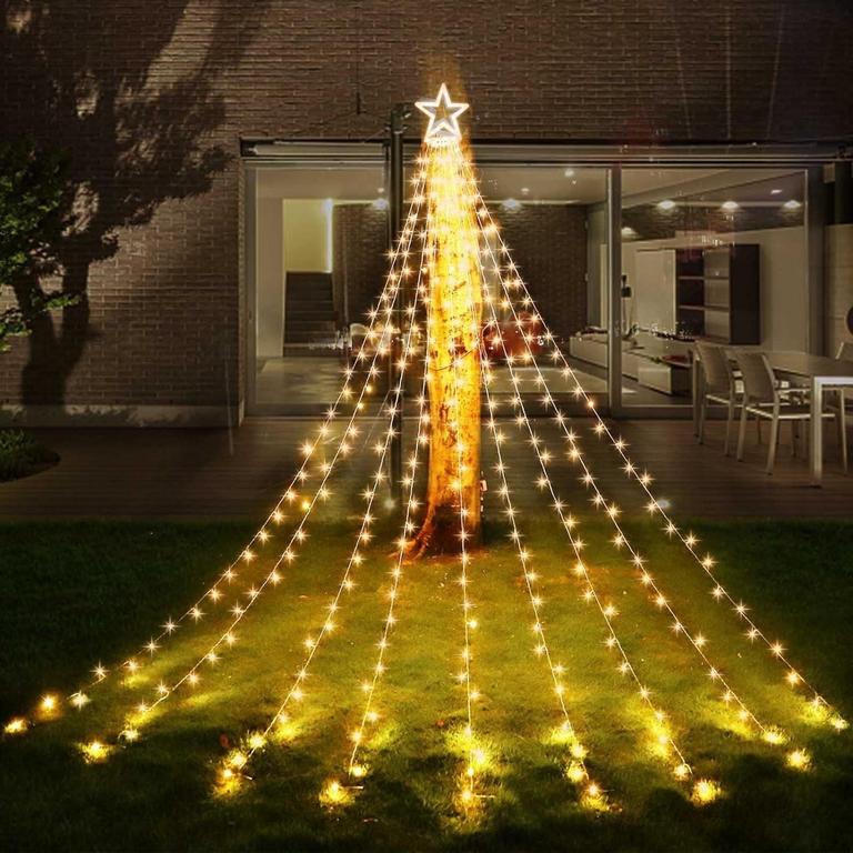SWFOER 10FT STAR WATERFALL LIGHTS 
