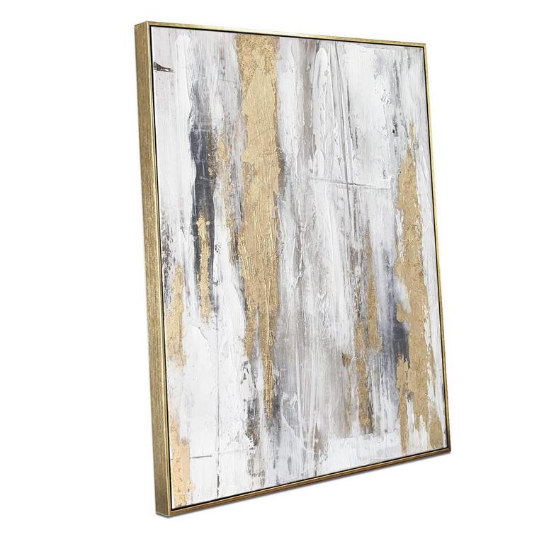 ZESSONIC GOLD GRAY WALL ART 24IN X 32IN