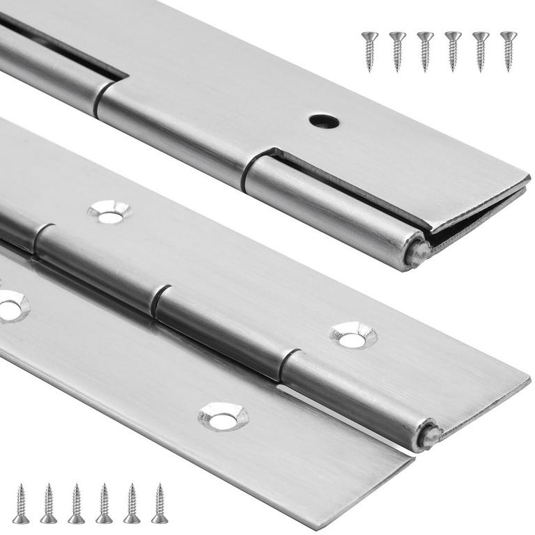 YIFIHGE 36IN SILVER PIANO HINGES 2PK