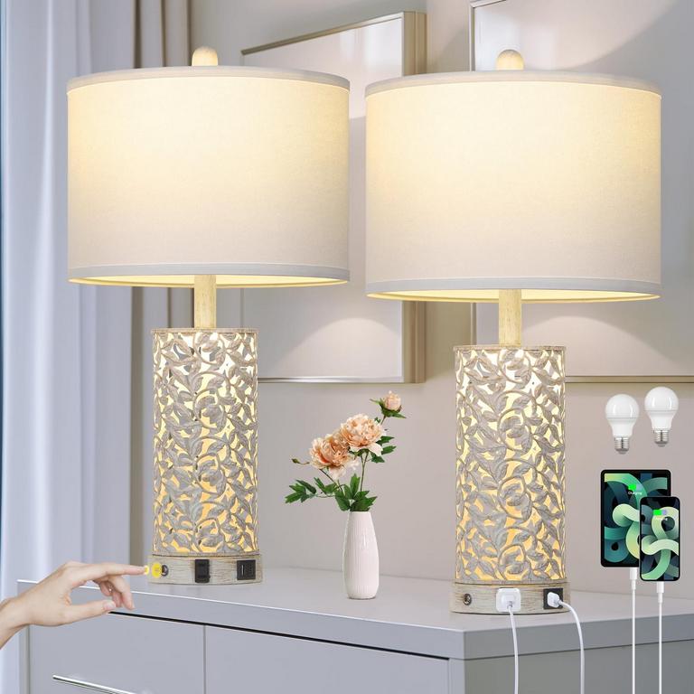 CINKEDA 24.5" TABLE LAMP SET