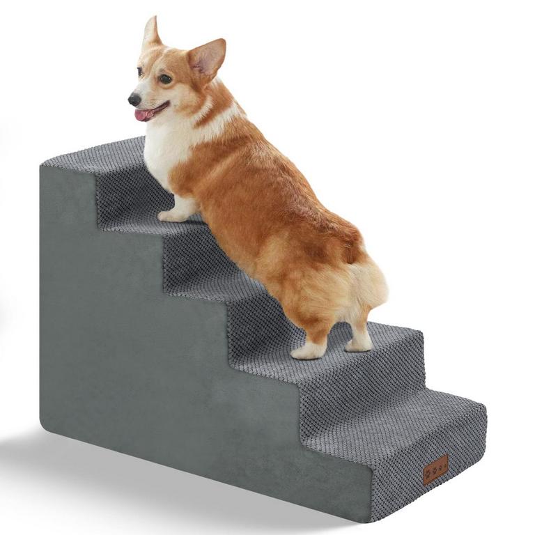 GGIB DOG STAIRS 22IN GREY