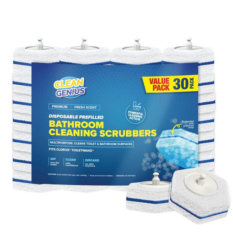 CLEANGENIUS TOILET SCRUBBERS 30PK 