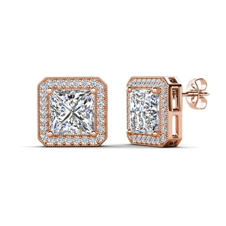 CATE  CHLOE 18K ROSE GOLD STUDS