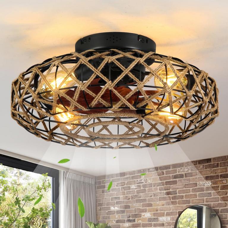 MEZEYO 20IN CEILING FAN W/ LIGHTS