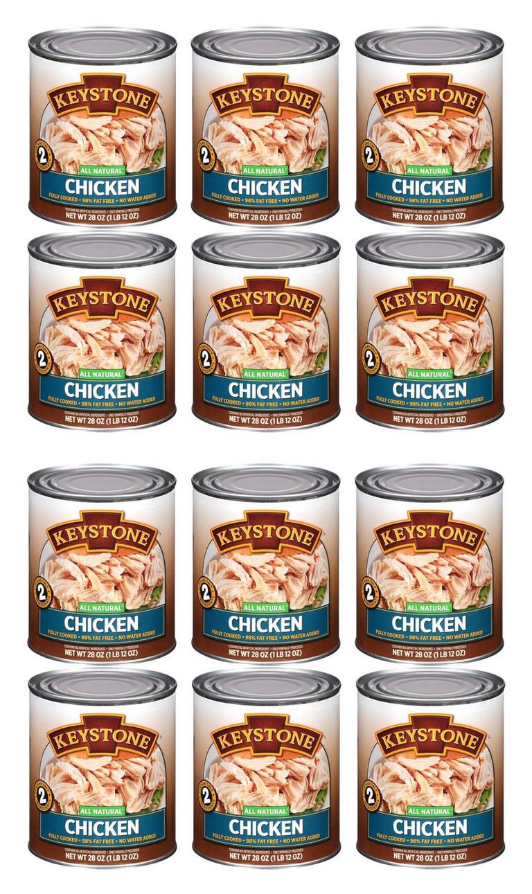 KEYSTONE CANNED CHICKEN 28 OZ 12PK